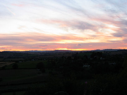 Sunset from bottom of Coppet Hill