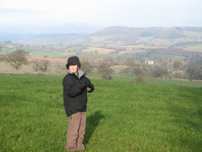 Caxton Tower looking to the Black Mountains