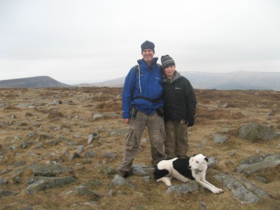 Camera mounted on Pen Cerrig-calch trigpoint