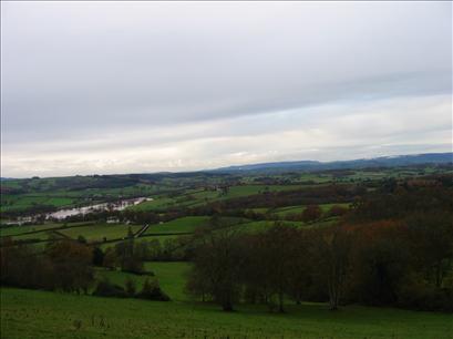 View from the cache of flooded land