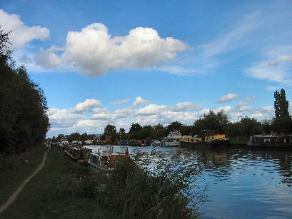 A peaceful canal adorned with swing bridges