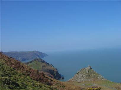 Sitting at Beachcombers Treasure looking at Valley of Rocks